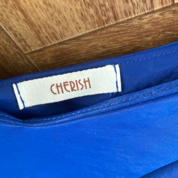 Cherish Royal Blue V-Neck Spaghetti Strap Camisole - Picture 2 of 4